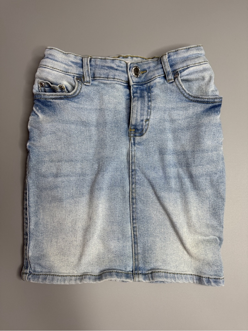 Amisu Light Blue Denim Waistband Jeans Skirt